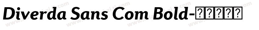 Diverda Sans Com Bold字体转换